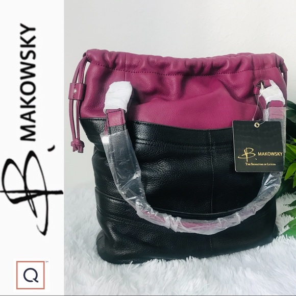 b. makowsky Handbags - B. Makowsy Drawstring Shopper